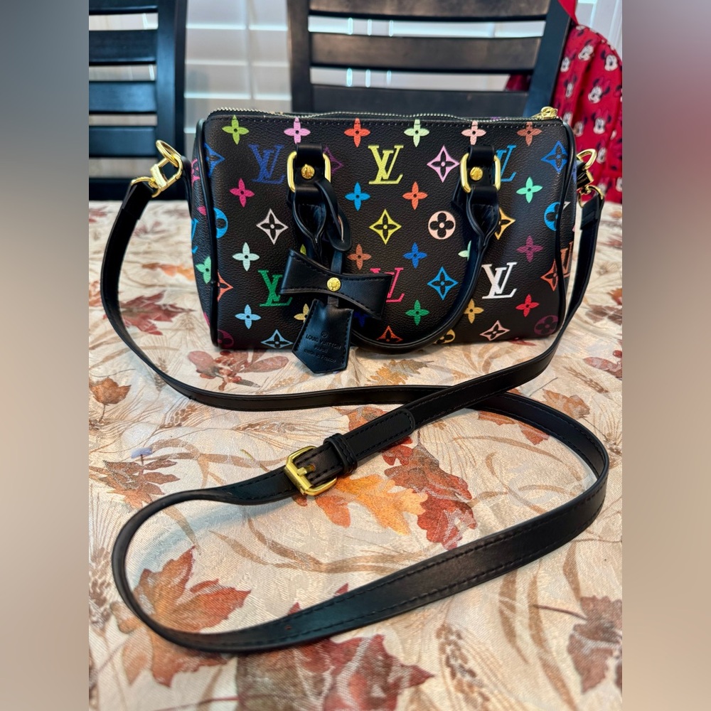 Black Multicolor Monogram Crossbody Bag